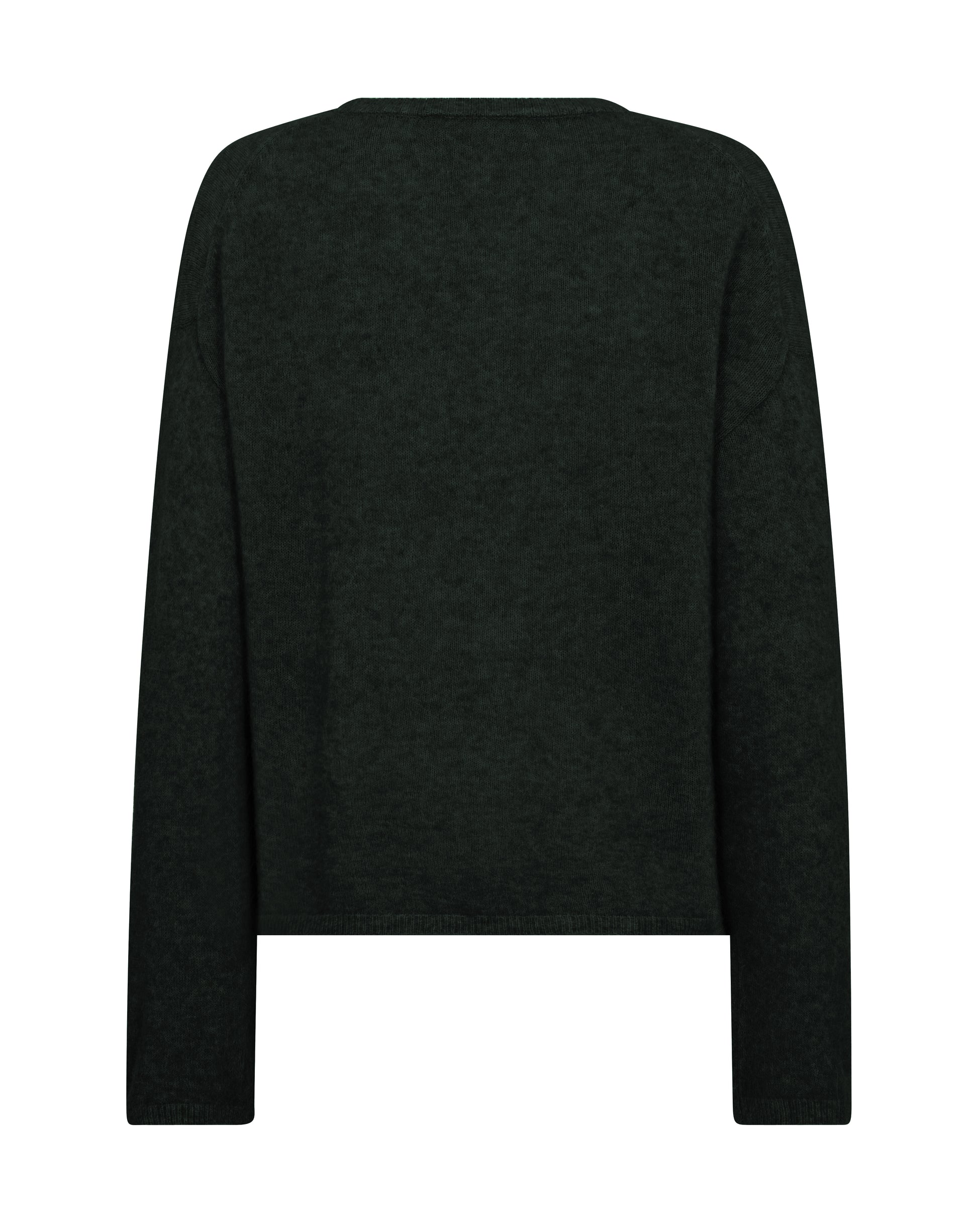 Dark green sweater on a white background
