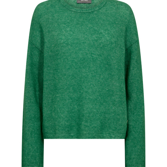 Green round neck jumper with long sleeves 