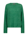 Green round neck jumper with long sleeves 