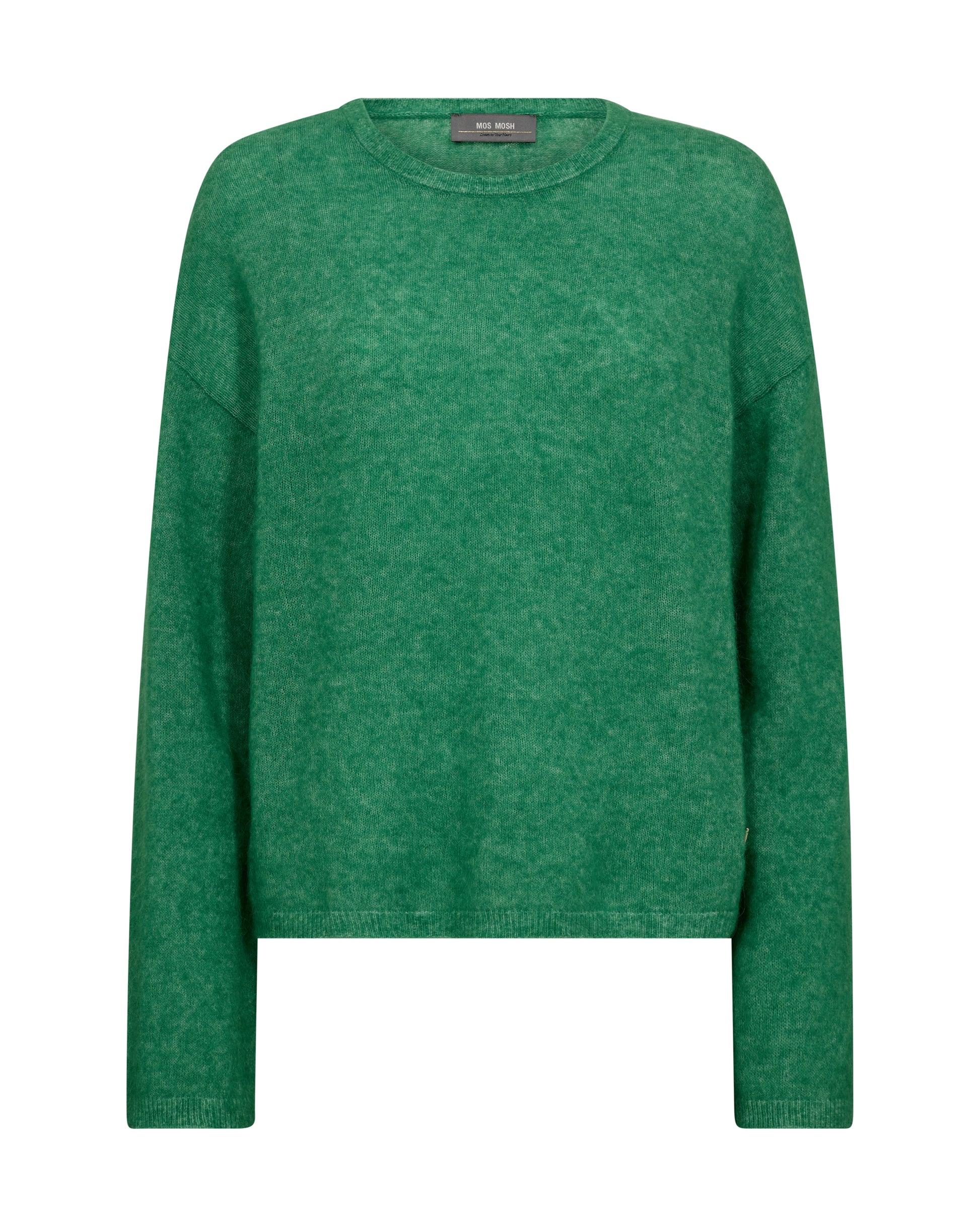 Green round neck jumper with long sleeves 