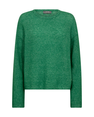 Green round neck jumper with long sleeves 