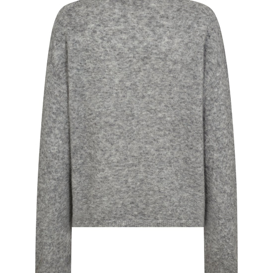 Rear view Gray sweater on a white background
