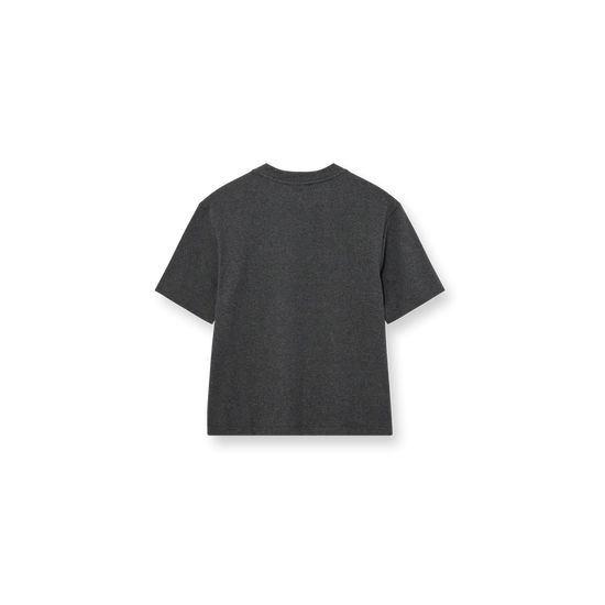 short sleeve grey melange tshirt from heyanno rear view