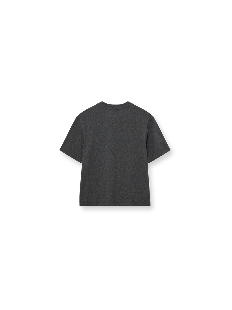 short sleeve grey melange tshirt from heyanno rear view