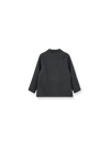 dark grey melange jacket with 2 front pockets and 2 button closure from heyanno rear view