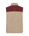 reer view of a teddy fleece vest