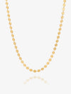 Gold chain necklace by Rachel Jackson on white background