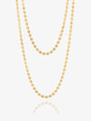 Gold LONG necklace on a white background