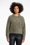 short green jacket with collar and patch pockets from rino and pelle