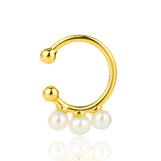 gold 3 pearl ear climber