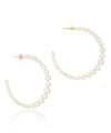 pearl hoops with gold fastening