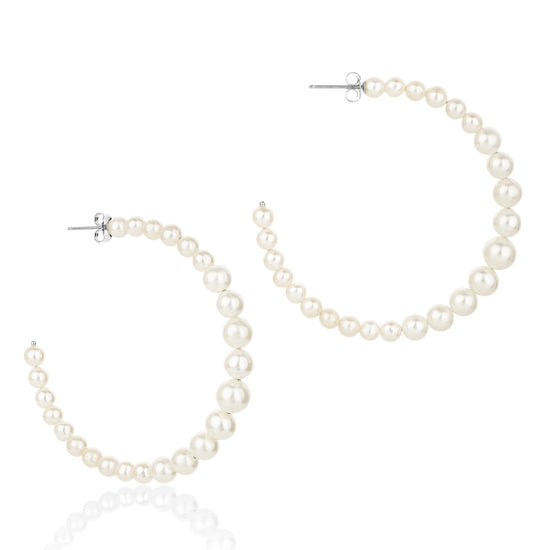 pearl hoop earrings 