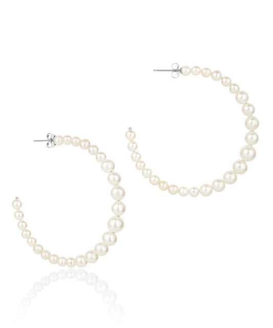 pearl hoop earrings 