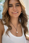 Silver Baroque Pearl Necklace Gold