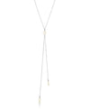 silver pearl lariat necklace 