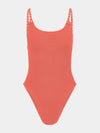 Coral coloured swimsuit from Hunza G