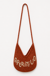 Red woven bag with 'Aperitivo' on a white background