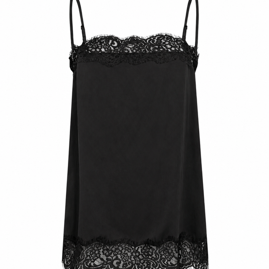 lace trimmed black camisole