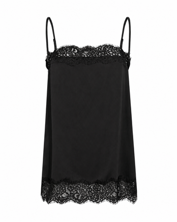 lace trimmed black camisole