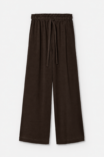 Neoprene Palazzo Trousers Truffle