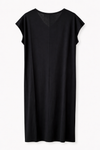 Back image of black t-shirt dress