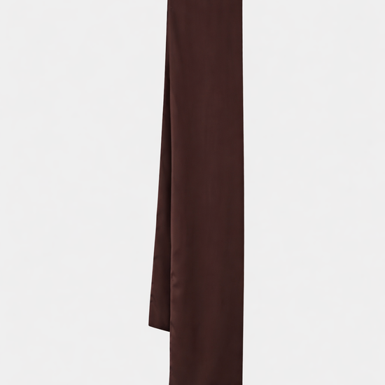 Brown rectangular fabric on a white background