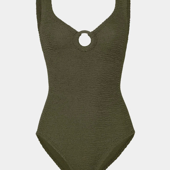 Green one size coverage swimsuit from Hunza G