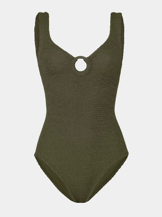 Green one size coverage swimsuit from Hunza G