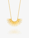 medium sized half sunshine with gold spikes on a delicate gold chain from rachel jackson
