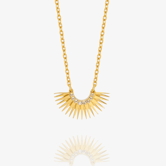 half sunshine with gold spikes on a delicate gold chain from rachel jackson
