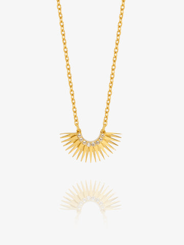 half sunshine with gold spikes on a delicate gold chain from rachel jackson