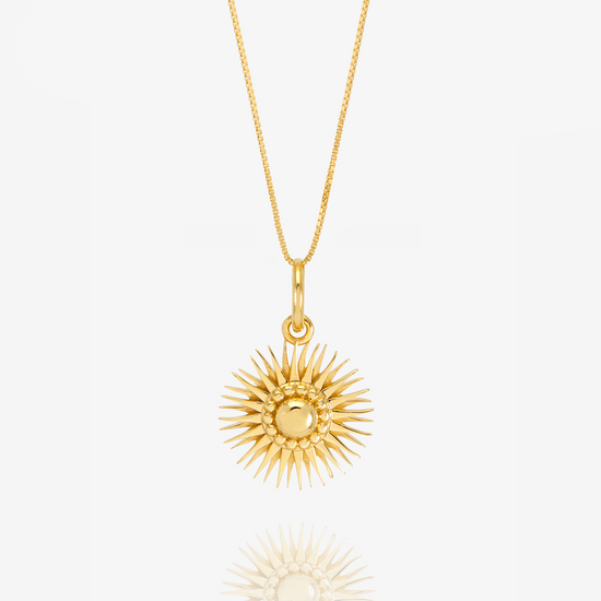 god sunshine spiky necklace on a delicate chain from rachel jackson