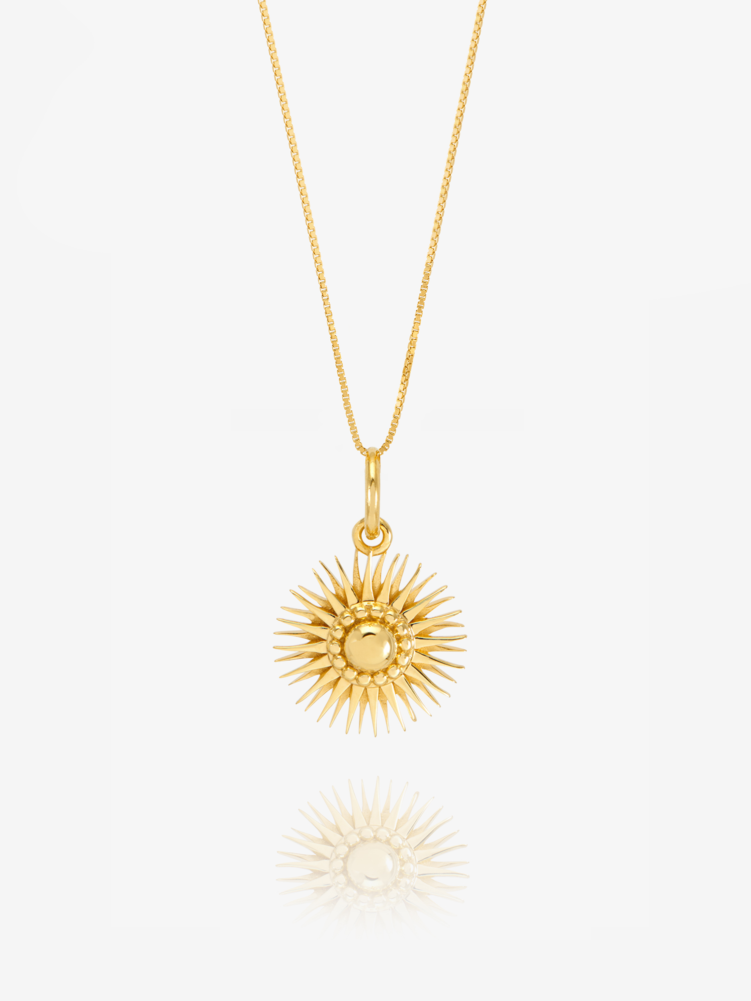 god sunshine spiky necklace on a delicate chain from rachel jackson