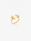 gold half sunshine ring with spikes from rachel jackson side view