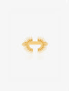 gold half sunshine ring with spikes from rachel jackson