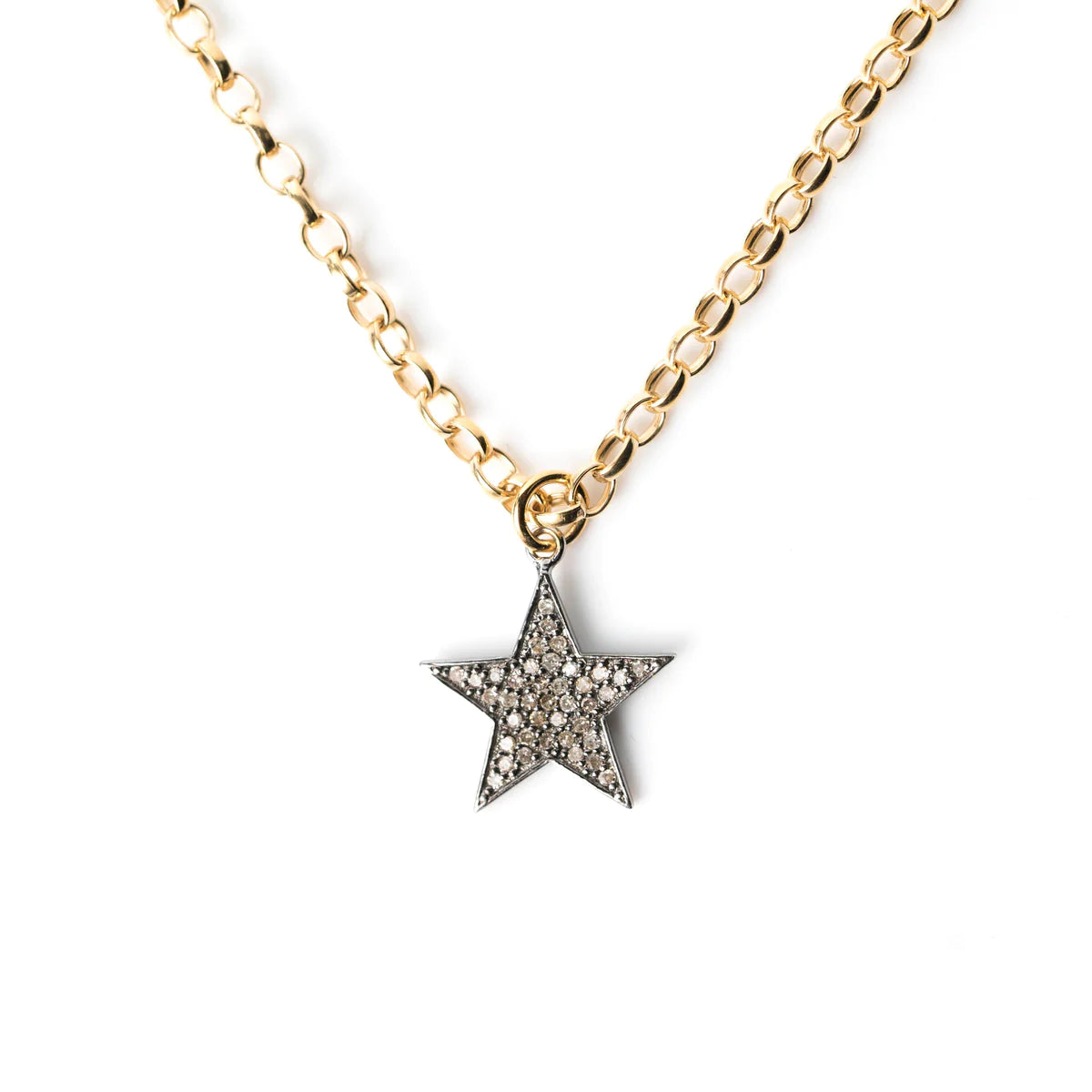 Diamond Chunky Star Necklace Sass Edge