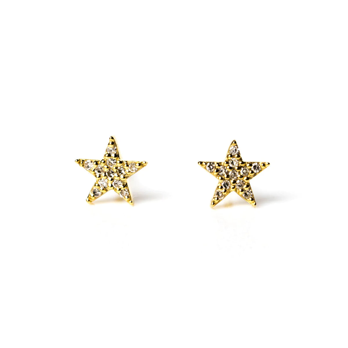 Pave diamond encrusted star studded earrings