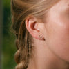 small lightening bot stud earrings with diamond details