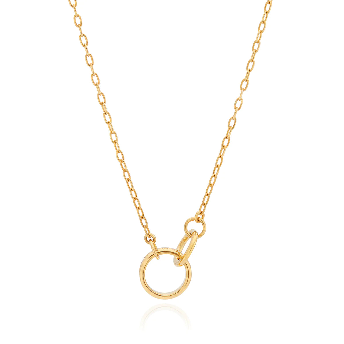 Gold Plated Sterling silver necklace with joined circle charms