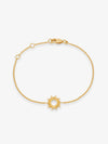 gold bracelet with sunshine in the centre and lobster clasp from rachel jackson 