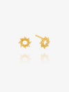 sunshine stud gold earring with butterfly fastening from rachel jackson