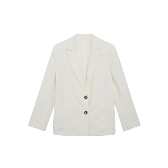 Ecru single breasted blazer