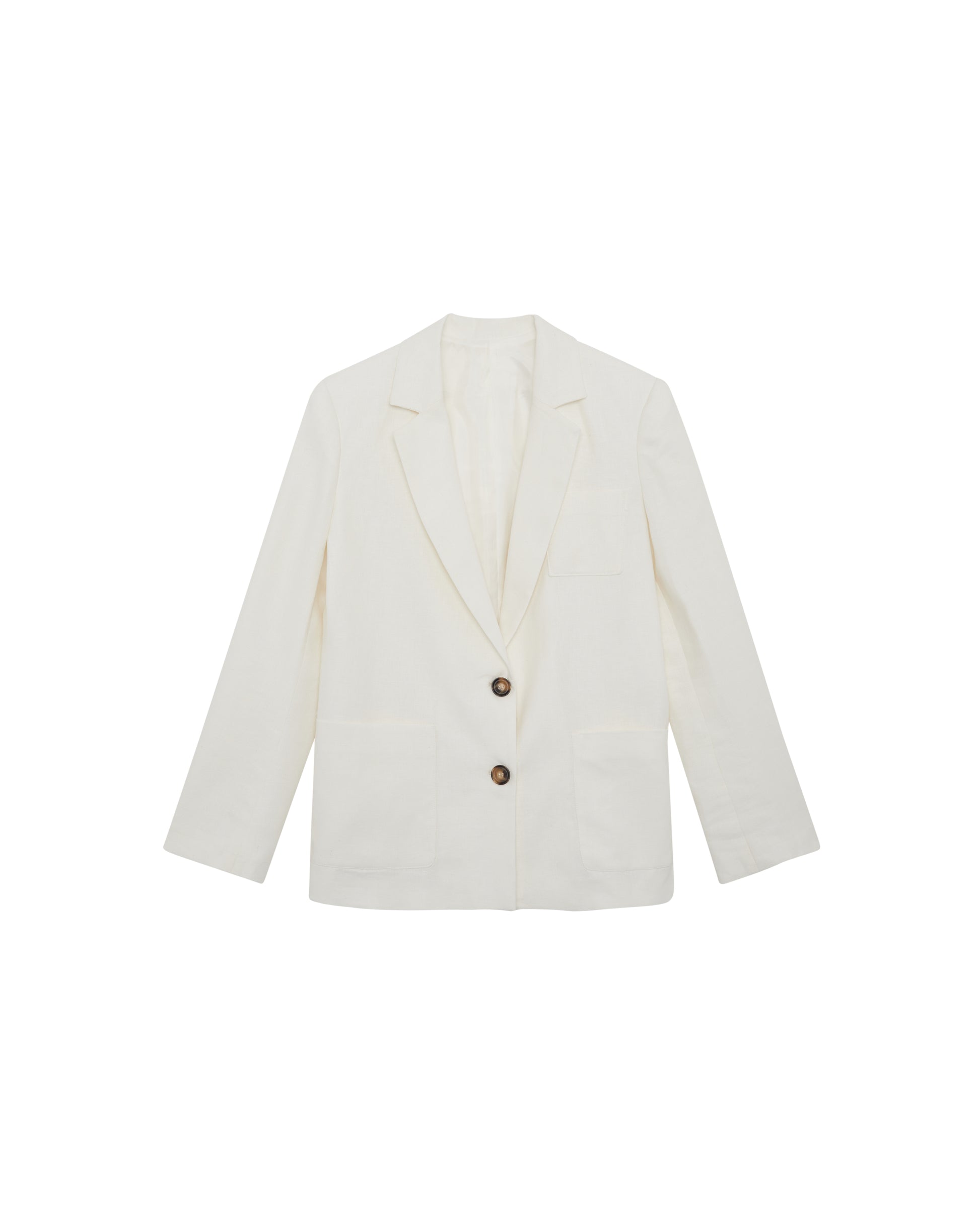 Ecru single breasted blazer