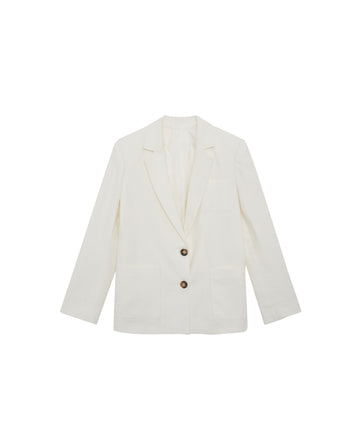 Ecru single breasted blazer