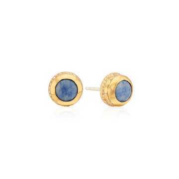 Blue stone stud earrings 