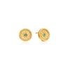Flat Lay of stud earring, gold 