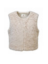 Cream faux fur gillet
