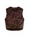 rear view of animal print faux fur gillet