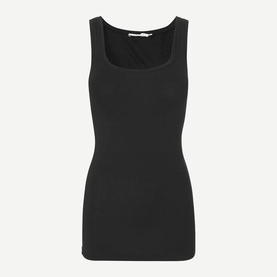 Black scoop neck vest top