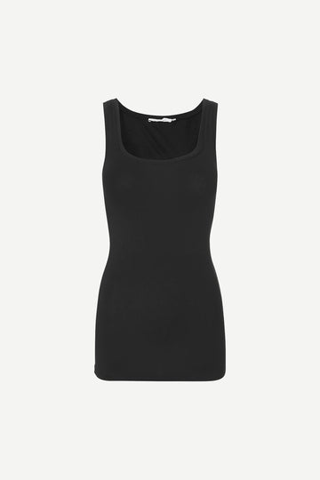 Black scoop neck vest top